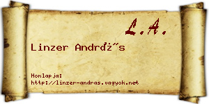 Linzer András névjegykártya